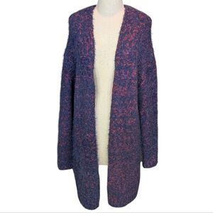 Absolutely Creative Worldwide Stitch Fix purple, red maxi eyelash sweater. Large